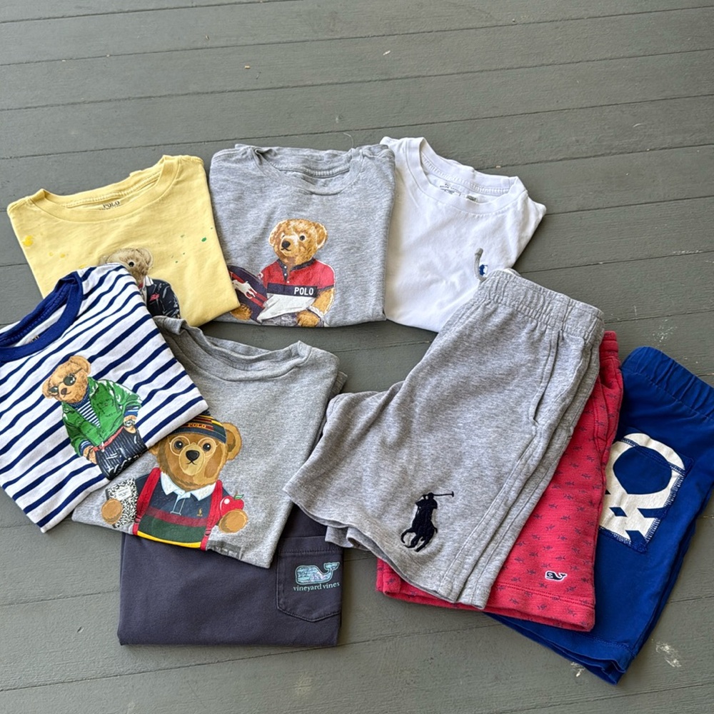 Polo by Ralph Lauren Kids Matching Set - Gray, Yellow, Navy, Red